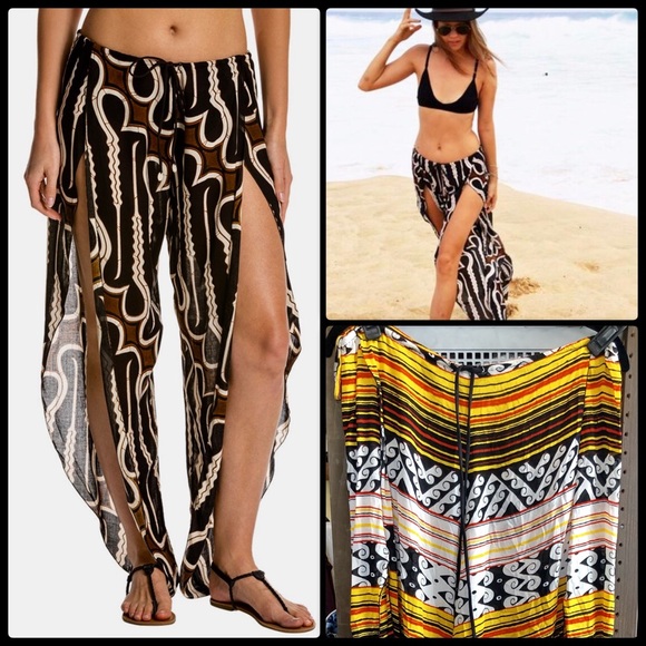 INDAH 🌴 Zulu Print Tulip Pants NWT - Picture 1 of 4
